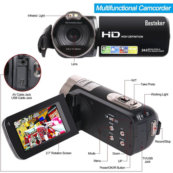 Besteker Camcorder Portable
